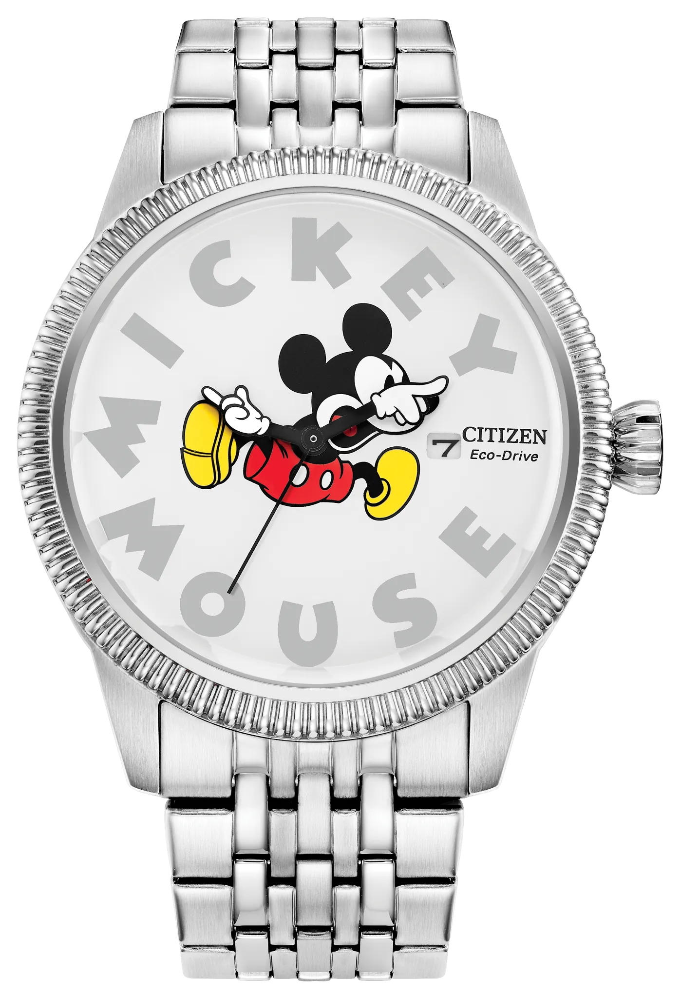 Mickey Mouse White Dial Stainless Steel Bracelet BM7481-53W | CITIZEN